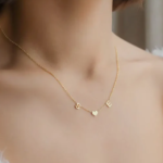 Minimalist Heart initial Necklace - Image 4