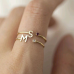 Name Initials Double Ring
