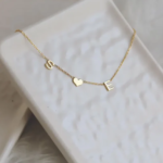 Minimalist Heart initial Necklace - Image 2