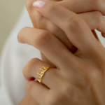 Heart Design Custom Name Ring - Image 3